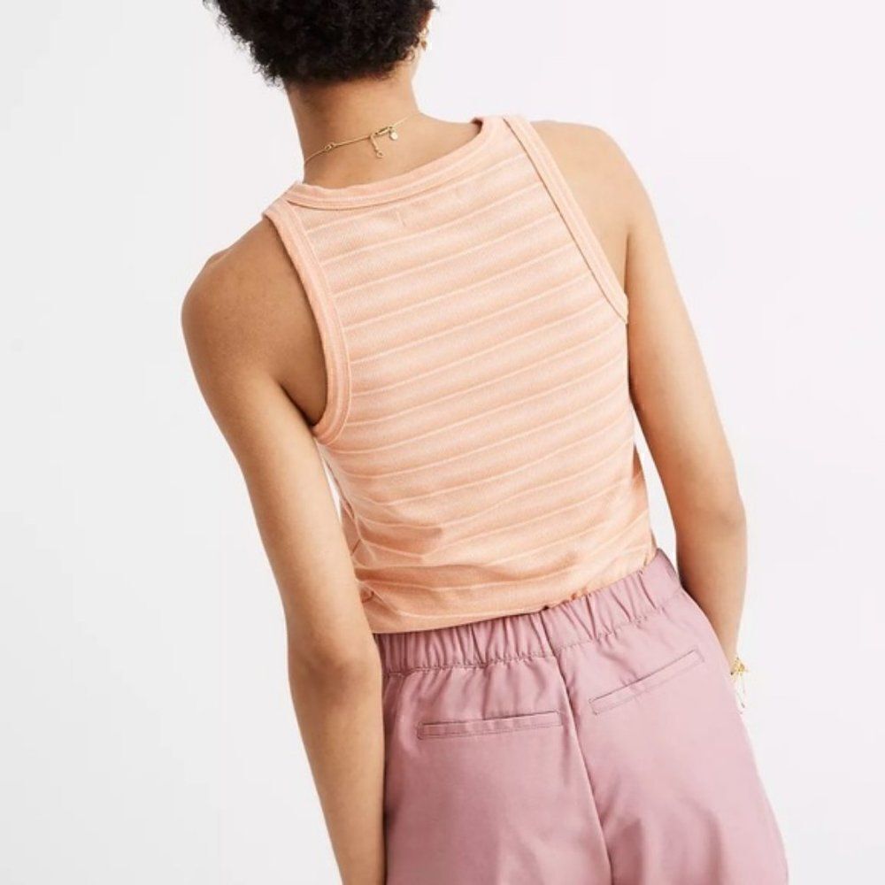 Madewell Ribbed Westville Tank Top Sweet Tulip NWT Size XXS - Picture 4 of 7